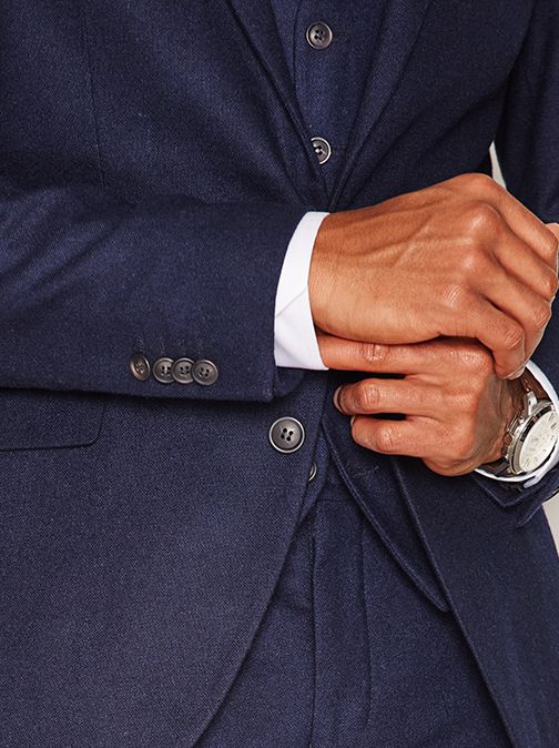 Men's Navy Blue Three-Piece Suit – Executive Formal Excellence - Image 4