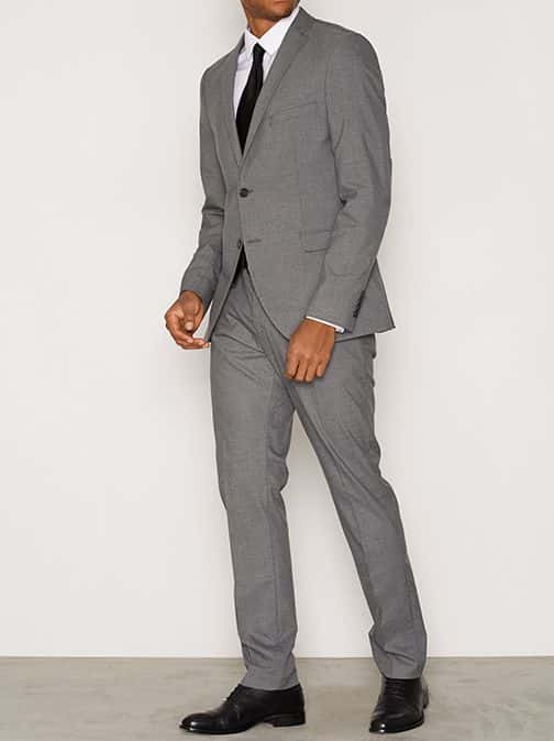 Men's Light Grey Two-Button Suit – Sharp Business Essential - Image 3