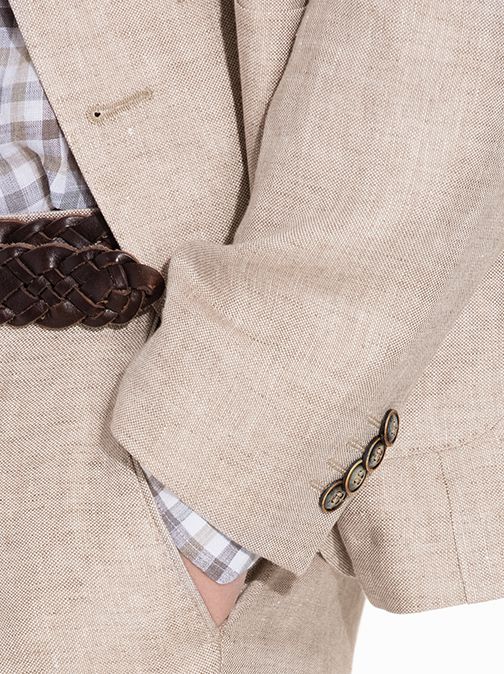 Men's Beige Linen Suit – Lightweight Casual Luxury - Image 4