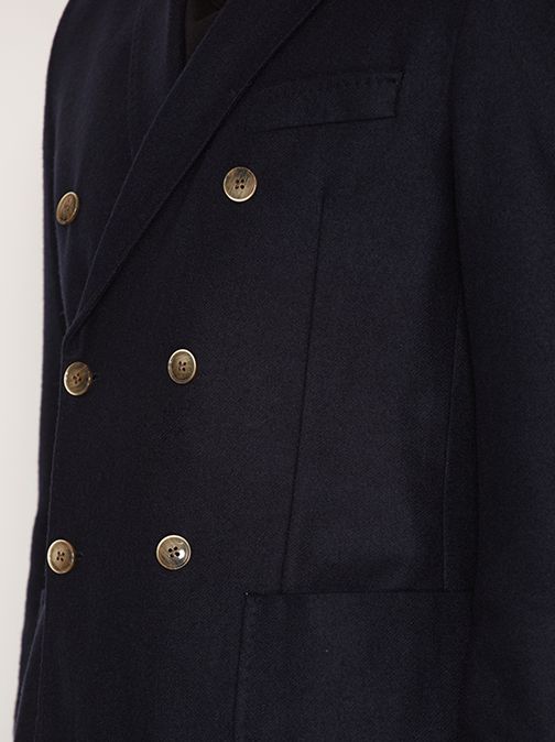 Men's Double-Breasted Navy Blazer – Bold Classic Style - Image 4