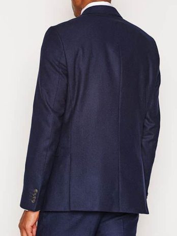 Men’s Navy Blue Three-Piece Suit – Executive Formal Excellence