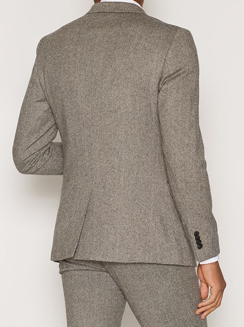 Men's Light Grey Check Three-Piece Suit – Complete Formal Elegance - Image 2