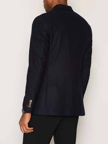 Men’s Double-Breasted Navy Blazer – Bold Classic Style